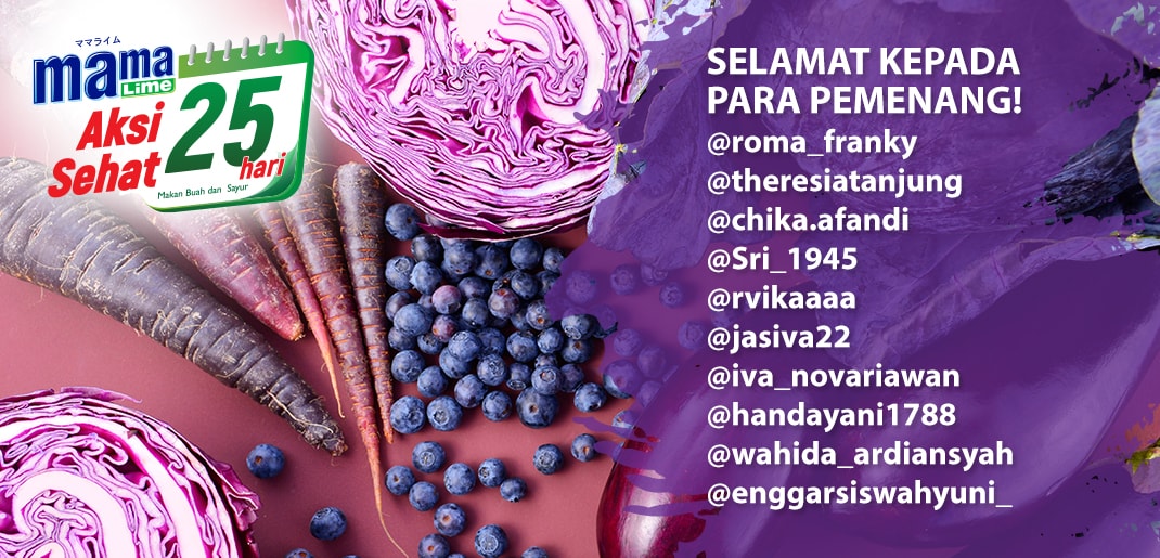 DAFTAR PEMENANG AKSI SEHAT 25 HARI TEMA DEEP PURPLE